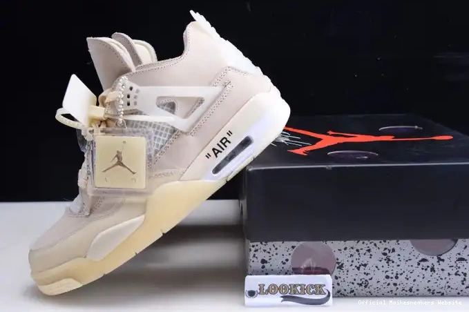 Official Maikesneakers x Jordan Air CV9388-100 4 Sail Off-White 0419